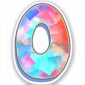 Letter O - Color Mix Sticker (Voorkant)