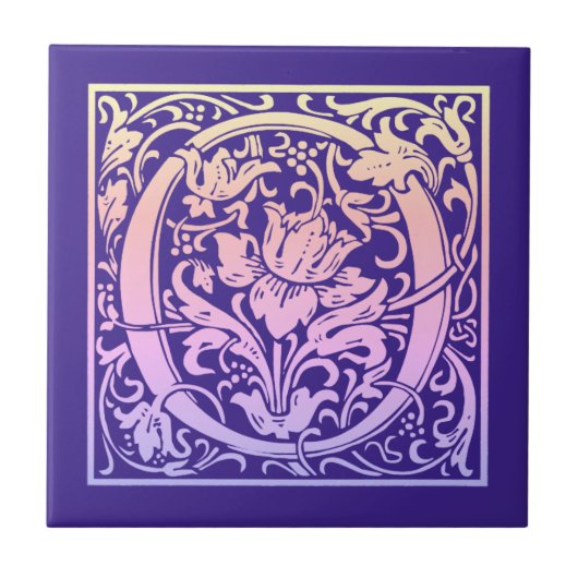 Letter O Colorful  First Letter-gradiënt Tegeltje (Voorkant)