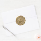 *~* Letter O Diamond Circle GOUDEN Wax Seal Sticke Ronde Sticker (Envelop)