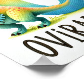 Letter O, Dinosaur Alphabet Waterverf Poster (Hoek)