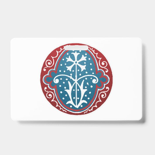 Letter "O" Elegant geborduurd Badge (Voorkant)