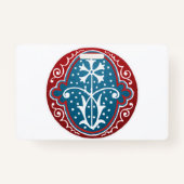 Letter "O" Elegant geborduurd Badge (Achterkant)