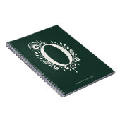 Letter O Linocut Botanische Monogram Notitieboek (Rechterzijde)