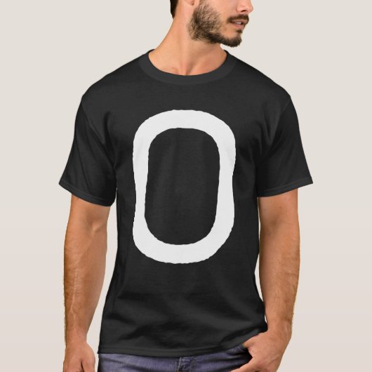 Letter O Mannen Women Monogram Graphic Retro Initi T-shirt (Voorkant)