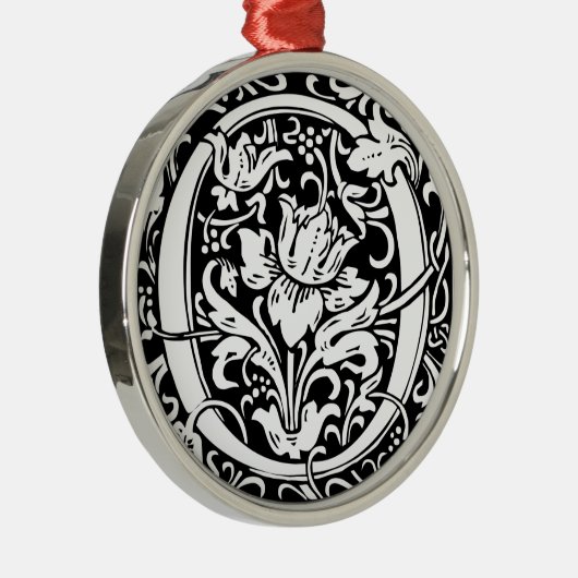 Letter O Medieval Monogram  Initiaal Metalen Ornament (Rechts)