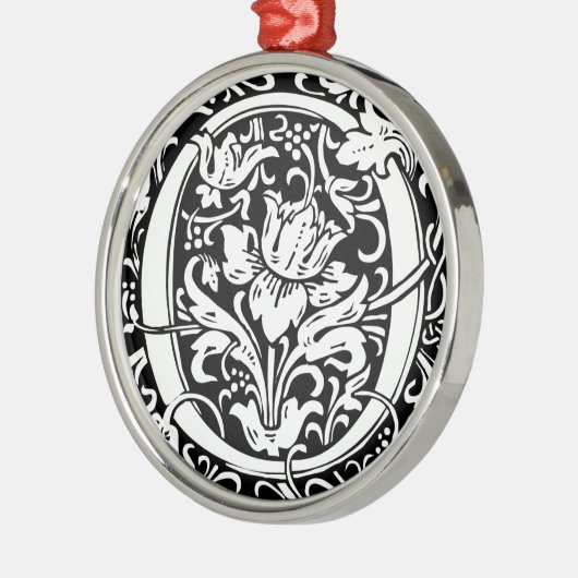 Letter O Medieval Monogram  Initiaal Metalen Ornament (Links)