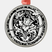 Letter O Medieval Monogram  Initiaal Metalen Ornament (Voorkant)