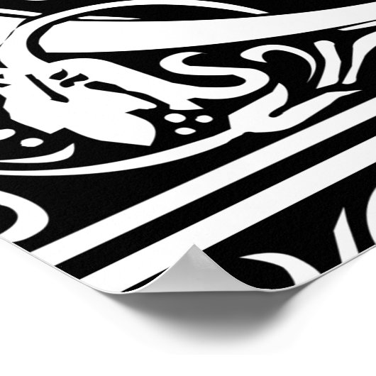 Letter O Medieval Monogram  Initialv Poster (Hoek)