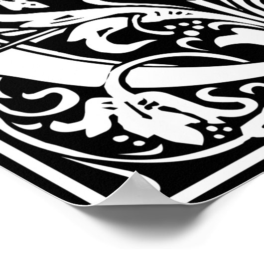 Letter O Medieval Monogram  Initialv Poster (Hoek)