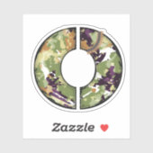 Letter O met militaire camouflage Textuur Sticker (Vel)
