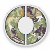 Letter O met militaire camouflagetextuur Sticker (Voorkant)