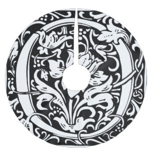 Letter O Middeleeuwse Monogram Art Nouveau Kerstboom Rok
