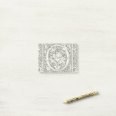 Letter O Middeleeuwse Monogram Art Nouveau Post-it® Notes (Op bureau)