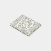 Letter O Middeleeuwse Monogram Art Nouveau Post-it® Notes (Schuin)