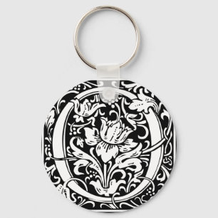 Letter O Middeleeuwse Monogram Art Nouveau Sleutelhanger