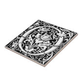Letter O Middeleeuwse Monogram Art Nouveau Tegeltje (Zijkant)