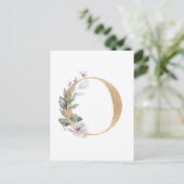 Letter O Monogram Briefkaart (Staand voorkant)