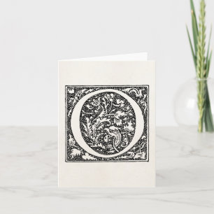  letter O Monogram Geheime Initialen "O" Notitiekaartje