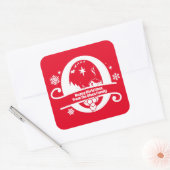Letter O Monogram Initiaal Familienaam Greep Vierkante Sticker (Envelop)