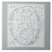 letter O Monogram Initialen Grijs "O" Tegeltje (Voorkant)