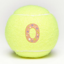 Letter O monogram meisjes gepersonaliseerd koraal Tennisballen