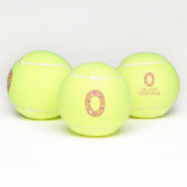 Letter O monogram meisjes gepersonaliseerd koraal Tennisballen (Multi)