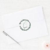 Letter O Monogram Persoonlijke Naam Minimalistisch Ronde Sticker (Envelop)
