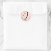 Letter O Monogram Roze Roze Waterverf Goud Chic Ronde Sticker (Tas)