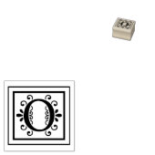Letter O Monogram Rubberstempel (Gestempeld)