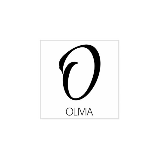 Letter O Monogram Speciaal Rubber Stempel (Afrduk)