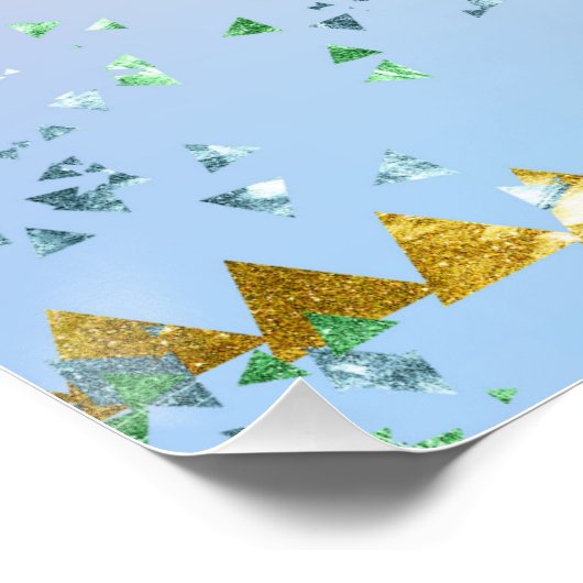 Letter O Monogram Waterverf Cute Mermaid Nursery Perfect Poster (Hoek)