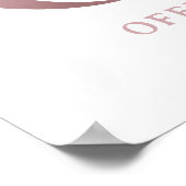 Letter O Monogram Waterverf Roos Bloemen Kinderkam Poster (Hoek)