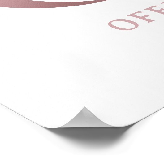 Letter O Monogram Waterverf Roos Bloemen Kinderkam Poster (Hoek)