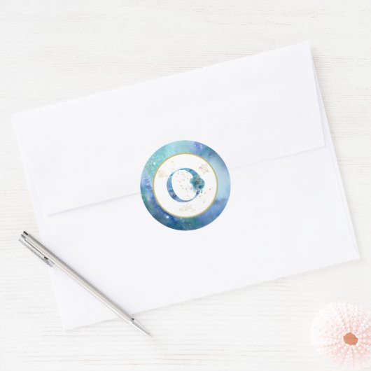 *~* LETTER O - Nautische strandenvelop Sticker (Envelop)