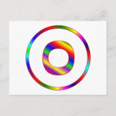 Letter O Rainbow Briefkaart (Voorkant)