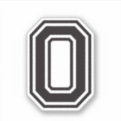 Letter O sportieve hogeschool lettertype alfabet Sticker (Voorkant)