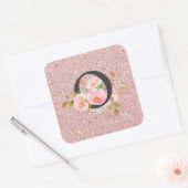 Letter O Vierkante Sticker (Envelop)