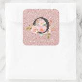 Letter O Vierkante Sticker (Tas)