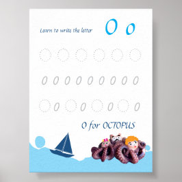 Letter O Volgen Poster voor Kinderen