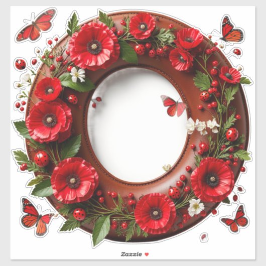 🐞 Letter O Voor Aangepaste Bloemengeschenken 🌸 Sticker (Vel)