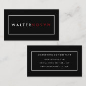 Letter omdraaien met rand visitekaartje (Voorkant / Achterkant)