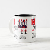 Letter-ontwerp Tweekleurige Koffiemok (Voorkant links)