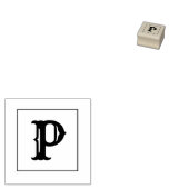 Letter P 1 inch rubberen stempel (Gestempeld)