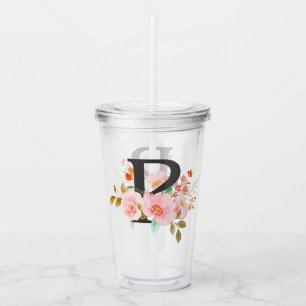 Letter P Acryl Drinkbeker