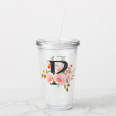 Letter P Acryl Drinkbeker (Achterkant)