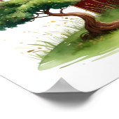 Letter P Bonsai Tree Fairy Poster Japanese Garden (Hoek)