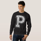 Letter P Capital Alphabet Monogram Initiaal Trui (Voorkant volledig)