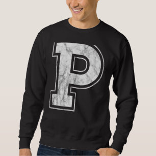 Letter P Capital Alphabet Monogram Initiaal Trui