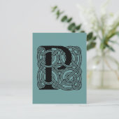 Letter P  Celtic Knot Monogram Briefkaart (Staand voorkant)