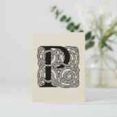 Letter P  Celtic Knot Monogram Briefkaart (Staand voorkant)